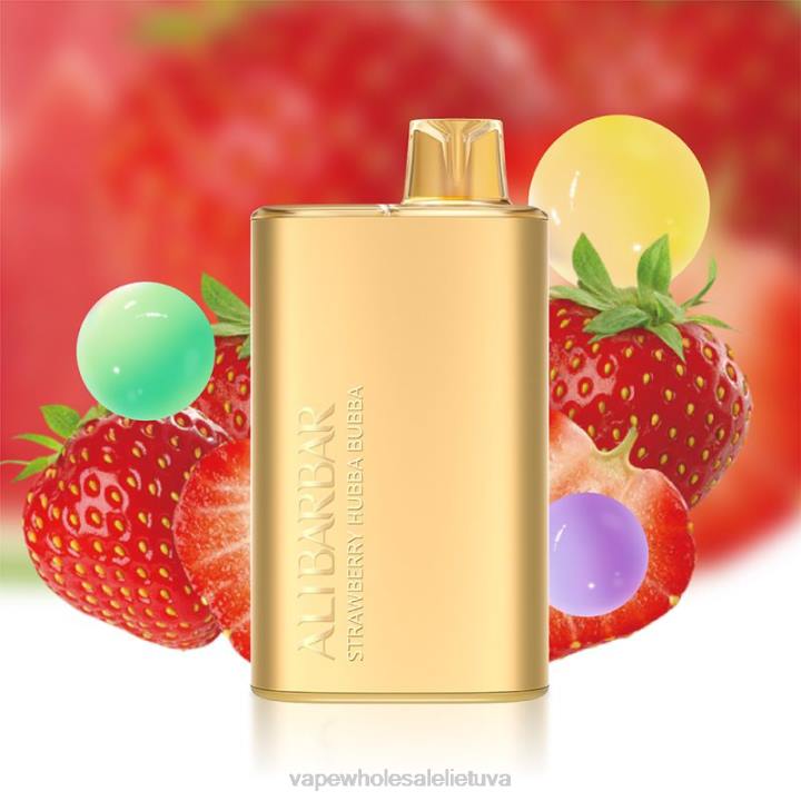 Vape Shop Kaunas 0DL812 Alibarbar Rich 8000 vienkartinių vape braškių hubba bubba
