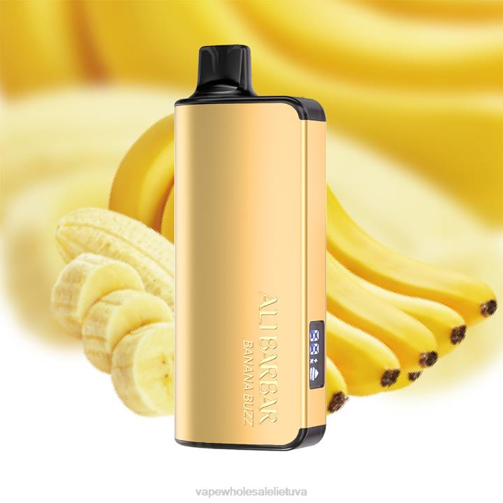 Bez Nikotinove Vape 0DL827 Alibarbar Ingot 9000 vienkartinių vape bananų šurmulys