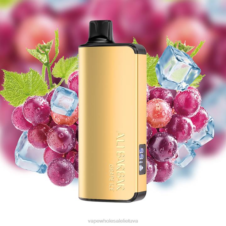 Vape Be Nikotino 0DL820 Alibarbar Ingot 9000 vienkartinių vape vynuogių ledas