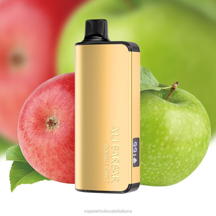 Vape Wholesale Lietuva 0DL828 Alibarbar Ingot 9000 vienkartinių vape dvigubas obuolys