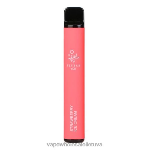 Vape Shop Vilnius Z8D0T104 | ELFBAR 600 braškiniai ledai 🍦