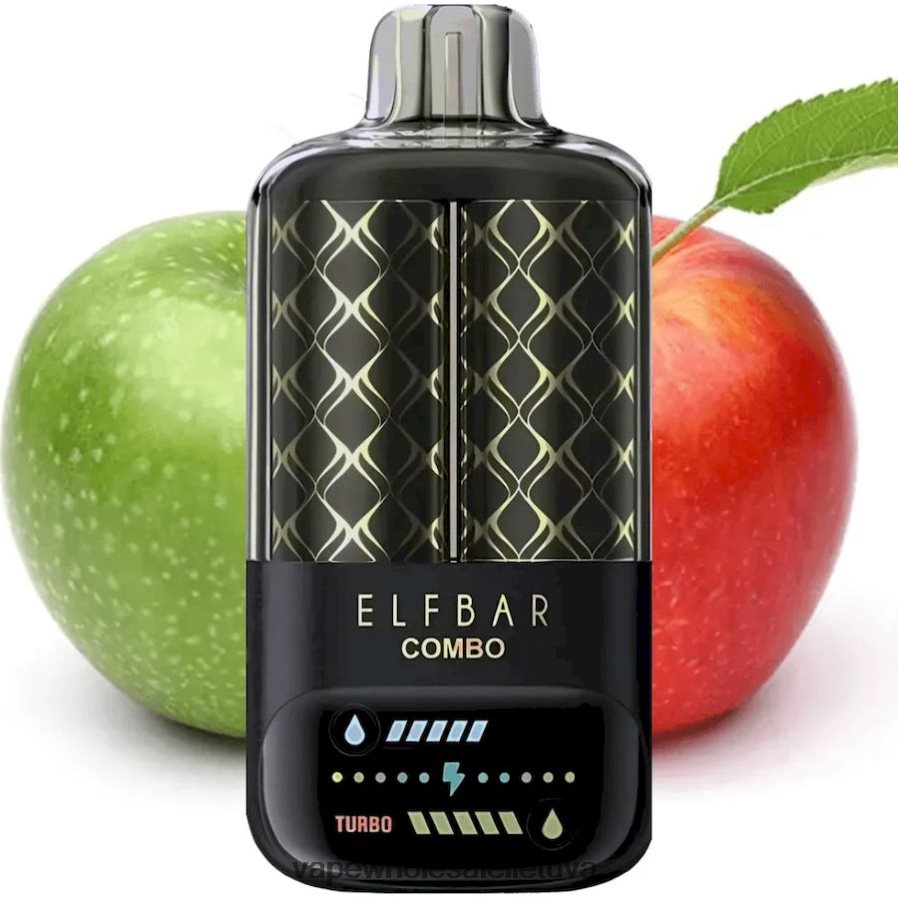 Elf Bar Combo 25 000 - 2LXB843 žalias obuolys ir dvigubas obuolys Vape Shop Kaunas