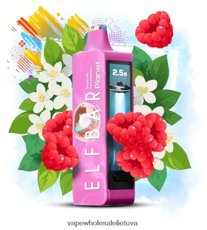 Elf Bar Planet 25 000 - 2LXB8419 jazminų avietės Vape Lietuva