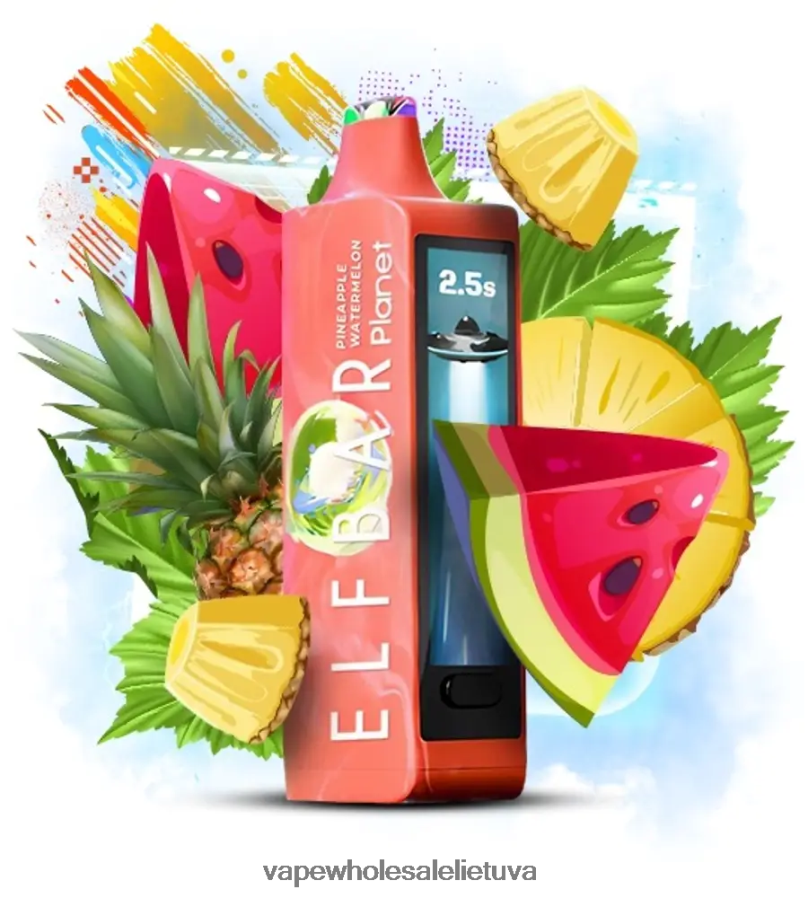 Elf Bar Planet 25 000 - 2LXB8425 ananasų arbūzas Vape Shop Vilnius