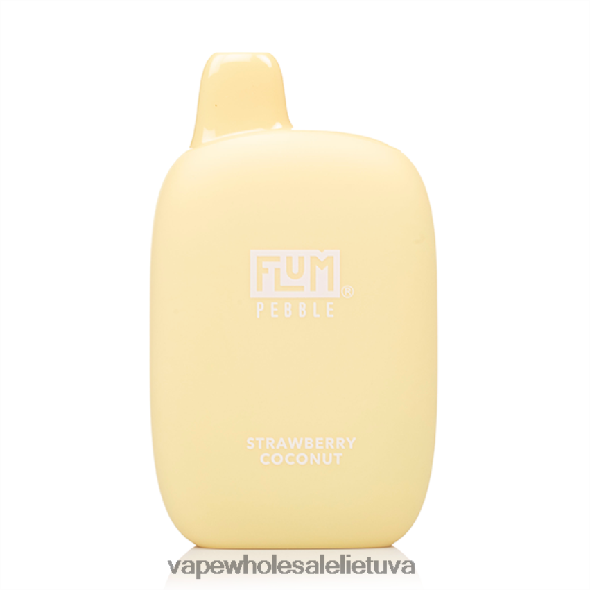 braškinis kokosas FLUM PEBBLES 6000 išpūtimų 8V6LN645 Vape Shop Kaunas