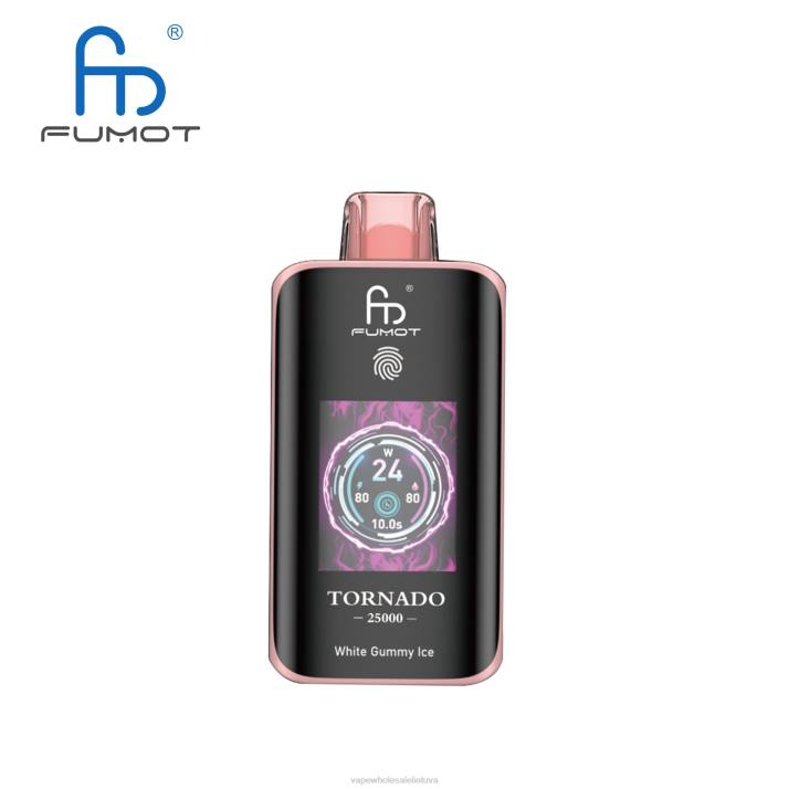 Vape Wholesale Supplier 404214 baltas guminis ledas - Fumot Tornado 25000 vienkartinių vape