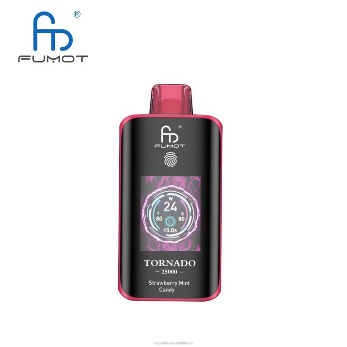 Vape Wholesale Supplier 404215 braškių mėtų saldainiai - Fumot Tornado 25000 vienkartinių vape