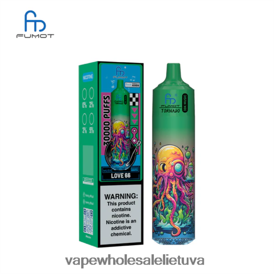 E Cigareciu 6V628P16 meilė 66 Fumot Tornado 30k muzika