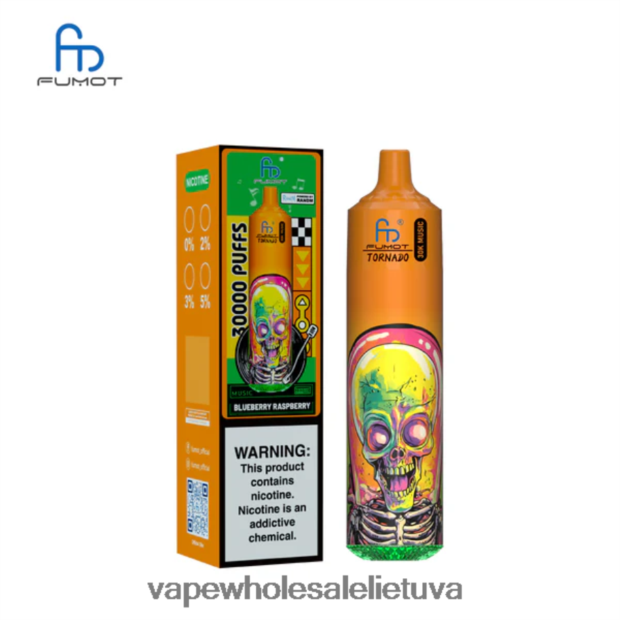 Vape Lietuva 6V628P5 mėlynių aviečių Fumot Tornado 30k muzika