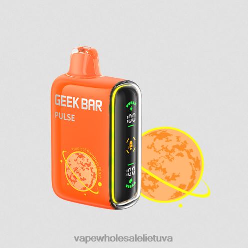 Vienkartiniai Vape Z8D0T78 | GEEK BAR Pulse atogrąžų vaivorykštės sprogimas planetos leidimas 7500 išpūtimų / 15 000 išpūtimų