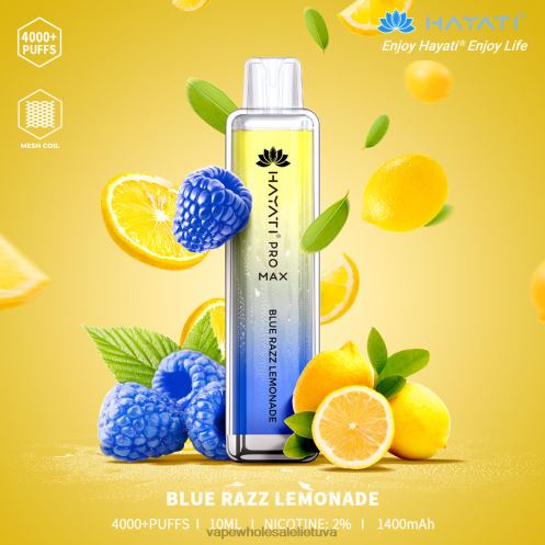 Bez Nikotinove Vape Z8D0T149 | Hayati Pro Max mėlynas razz limonadas 4000