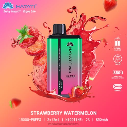 E Cigareciu Skysciai Z8D0T216 | Hayati Pro Ultra braškinis arbūzas