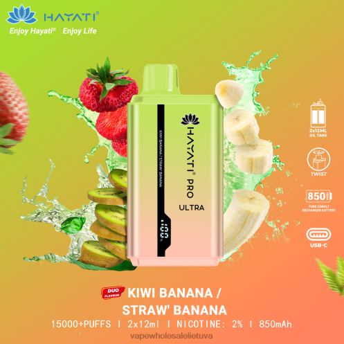E Cigareciu Z8D0T227 | Hayati Pro Ultra kivi bananas/braškinis bananas