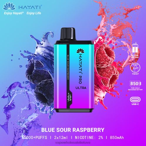Nikotinove Vape Z8D0T200 | Hayati Pro Ultra mėlyna rūgšta avietė