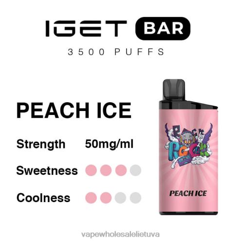 Vape Lietuva Z8D0T95 | IGET BAR persikų ledas 3500 5% nikotino