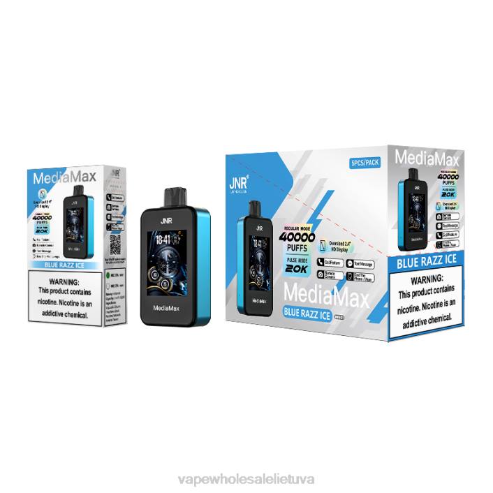 Vienkartiniai Vape PB0621 - JNR MediaMax 40 tūkst mėlynas razz ledas