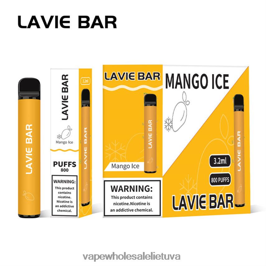 LAVIE BAR 800 išpūtimų PHN2B4309 | Vape Wholesale Lietuva mangų ledas