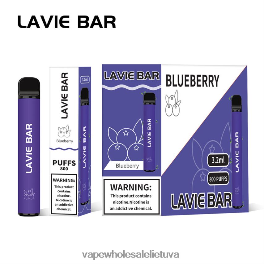 LAVIE BAR 800 išpūtimų PHN2B4310 | Vape Be Nikotino mėlynių ledų