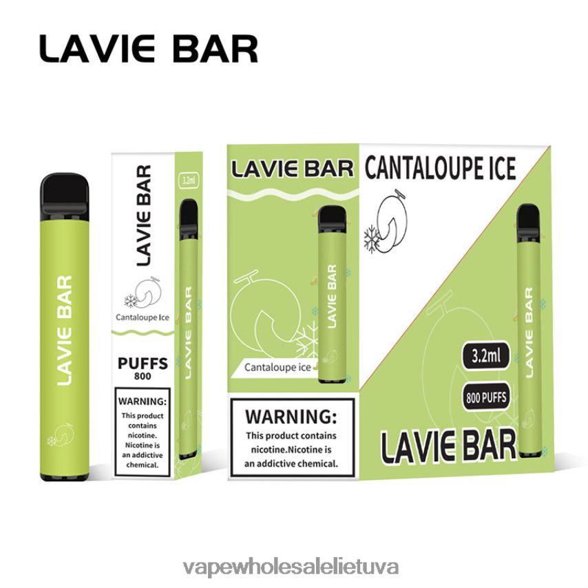 LAVIE BAR 800 išpūtimų PHN2B4317 | Vape Be Nikotino kantalupų ledas