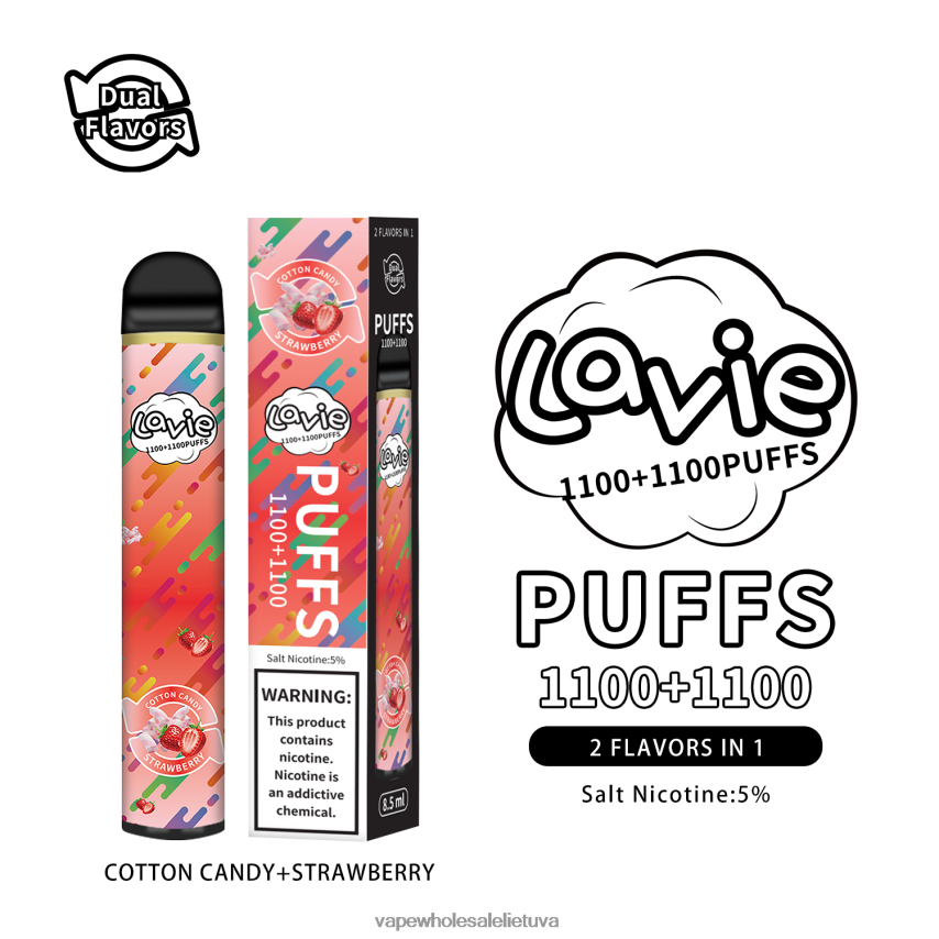 LAVIE BAR Switch 2200 įkvėpimų PHN2B4293 | Vape Wholesale Supplier cukraus vata/braškė
