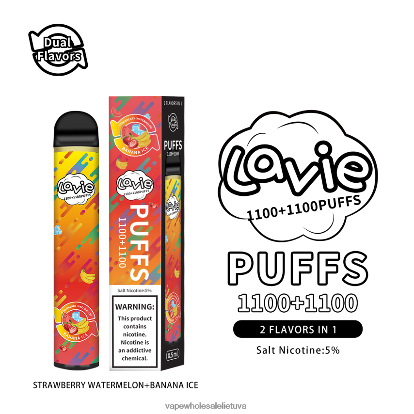 LAVIE BAR Switch 2200 įkvėpimų PHN2B4295 | Vape Wholesale Lietuva braškių arbūzo/bananų ledukai