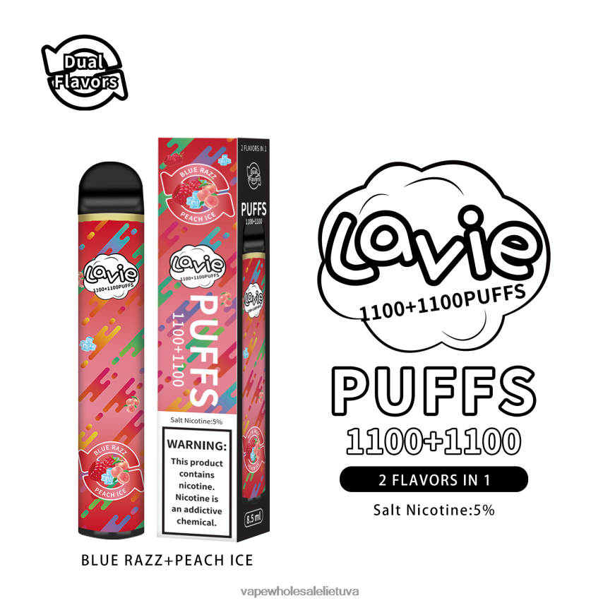 LAVIE BAR Switch 2200 įkvėpimų PHN2B4298 | Vape Shop Vilnius mėlynas razz / persikų ledas