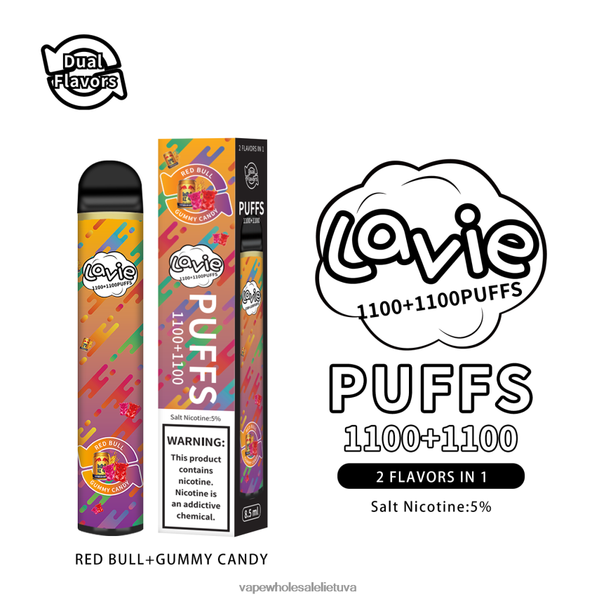 LAVIE BAR Switch 2200 įkvėpimų PHN2B4299 | Vape Lietuva Red Bull/guminiai saldainiai