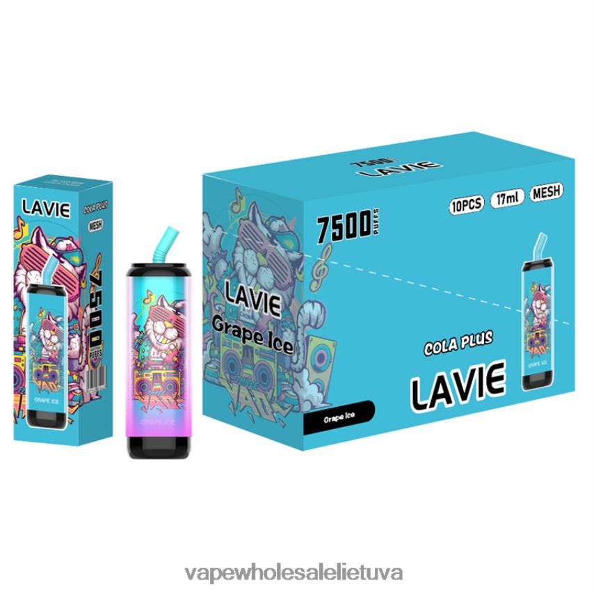 LAVIE Cola Plus 7500 įkvėpimų PHN2B4254 | Vape Be Nikotino vynuogių ledas