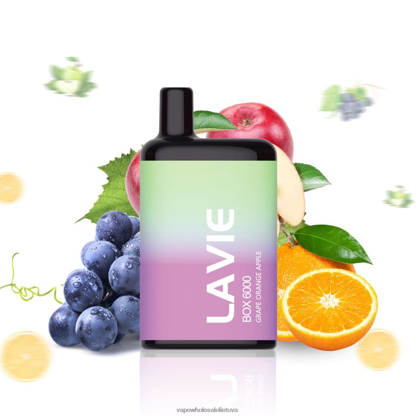 LAVIE BOX 6000 išpūtimų PHN2B4202 | Vape Wholesale Supplier vynuogių apelsinų obuolių