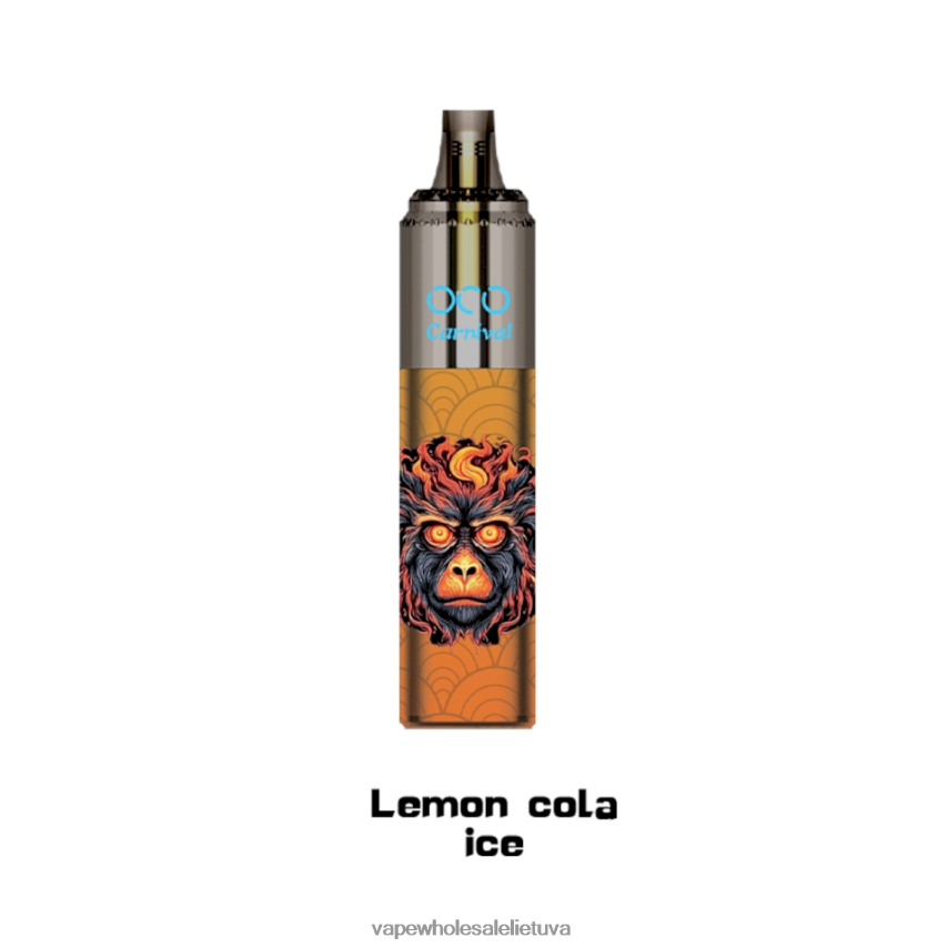 LAVIE OCO karnavalas 10000 pūtimų PHN2B4351 | Vape Wholesale Lietuva citrininės kolos ledukai