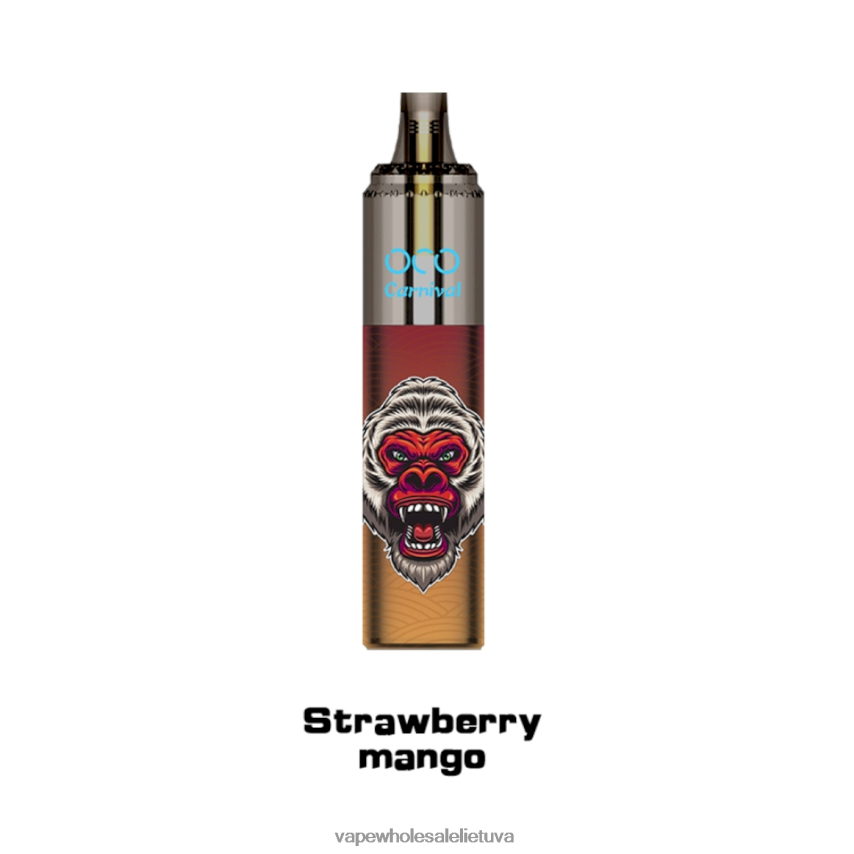 LAVIE OCO karnavalas 10000 pūtimų PHN2B4357 | Vape Wholesaler braškių mango