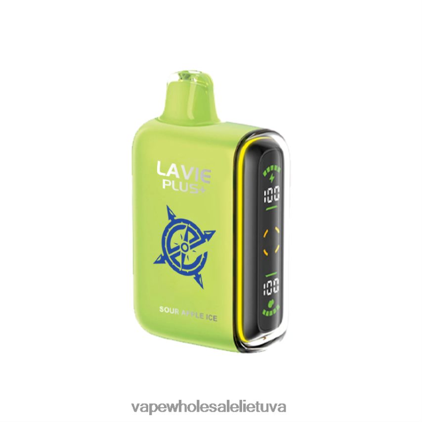 LAVIE PLUS 15 000 įkvėpimų PHN2B4100 | Vape Be Nikotino rūgštus obuolių ledas