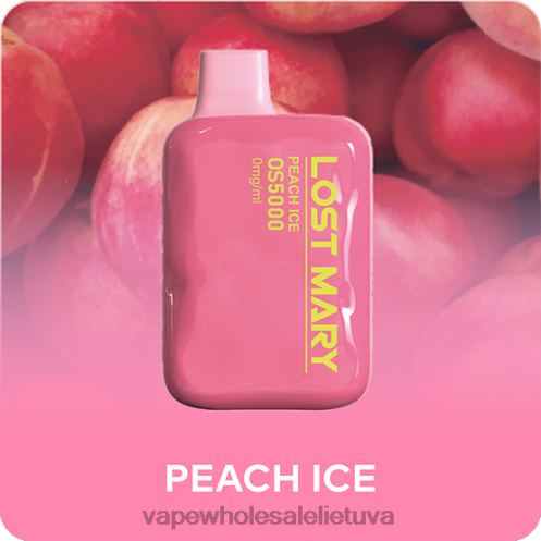 Bez Nikotinove Vape Z8D0T509 | LOST MARY OS5000 persikų ledas 0mg/ml