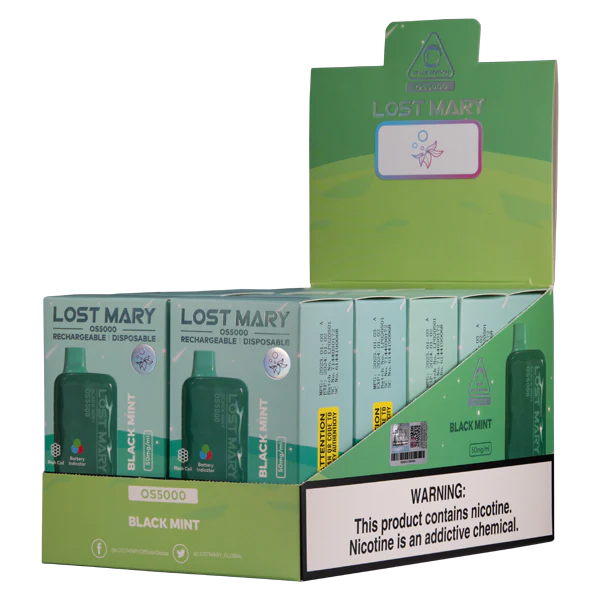 E Cigareciu Skysciai Z8D0T106 | LOST MARY OS5000 juodųjų mėtų
