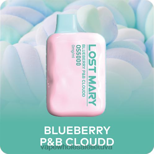Vape Be Nikotino Z8D0T512 | LOST MARY OS5000 mėlynių p&b debesuota 0mg/ml