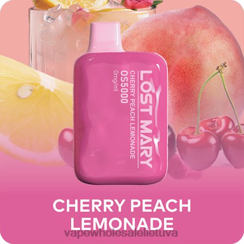 Vape Wholesale Lietuva Z8D0T511 | LOST MARY OS5000 vyšnių persikų limonadas 0mg/ml