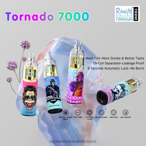 Vape Wholesale Lietuva Z8D0T1 | RandM Tornado vienkartiniai 7000 5 %
