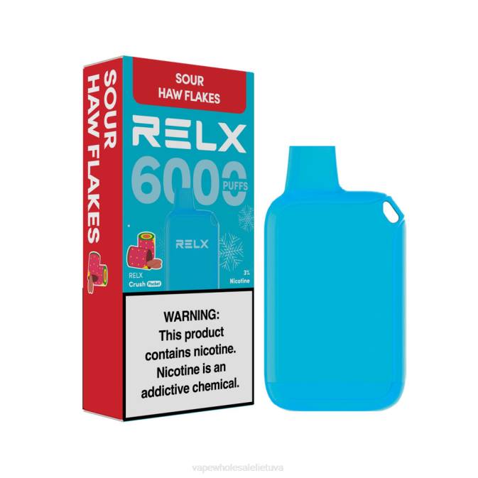 Vape Be Nikotino L40B16 - rūgštūs vanago dribsniai RELX Crush Pocket 6000 ledo