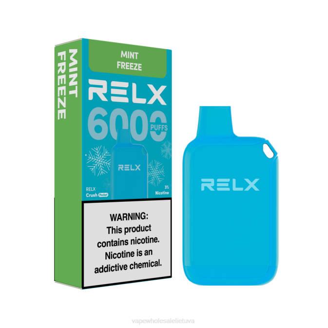 Vape Lietuva L40B12 - mėtų užšaldymas RELX Crush Pocket 6000 ledo