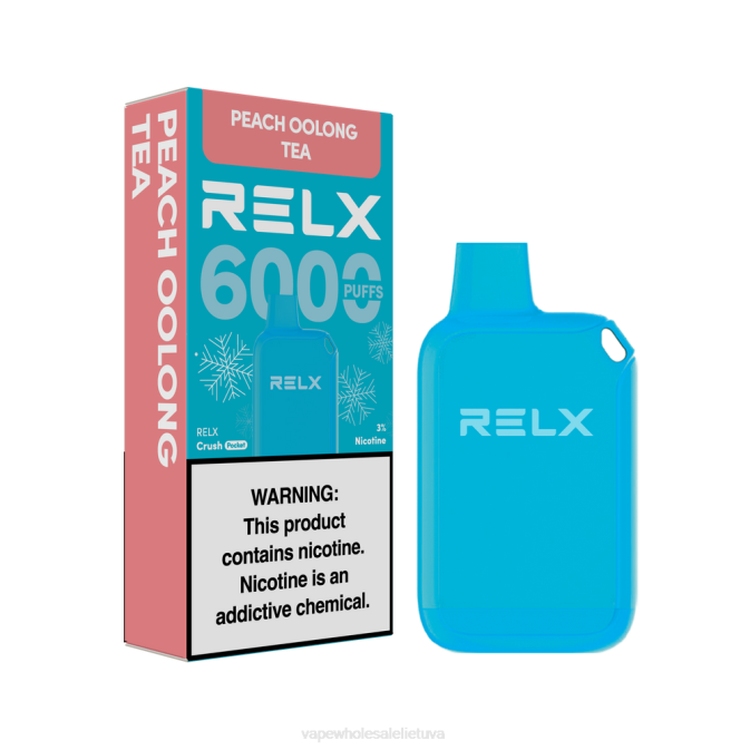 Vape Shop Kaunas L40B10 - persikų oolong arbata RELX Crush Pocket 6000 ledo