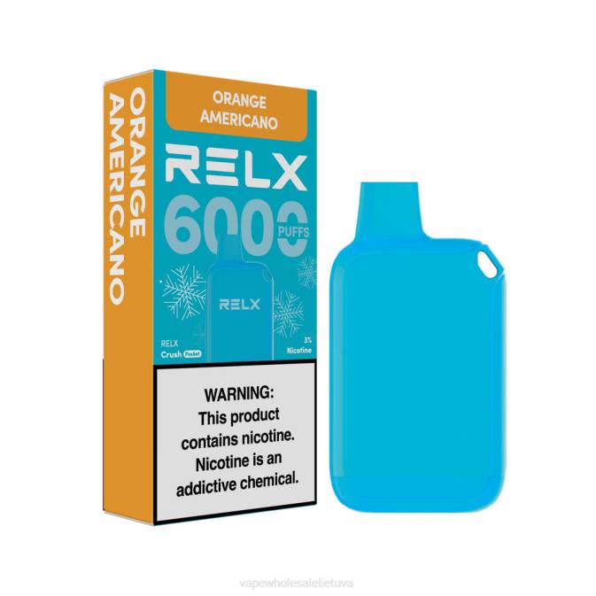 Vape Wholesale Lietuva L40B15 - oranžinis amerikietis RELX Crush Pocket 6000 ledo
