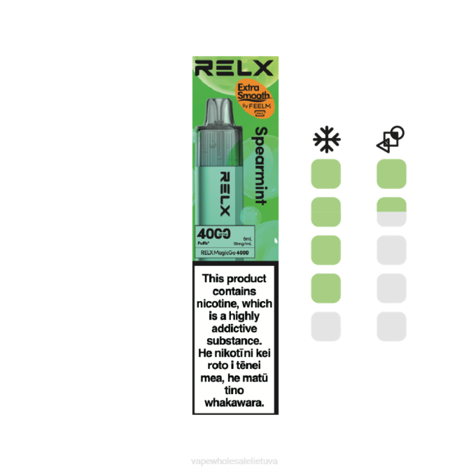 Vape Shop Kaunas L40B3 - šaltmėčių RELX MagicGo 4000 vienkartinių vape