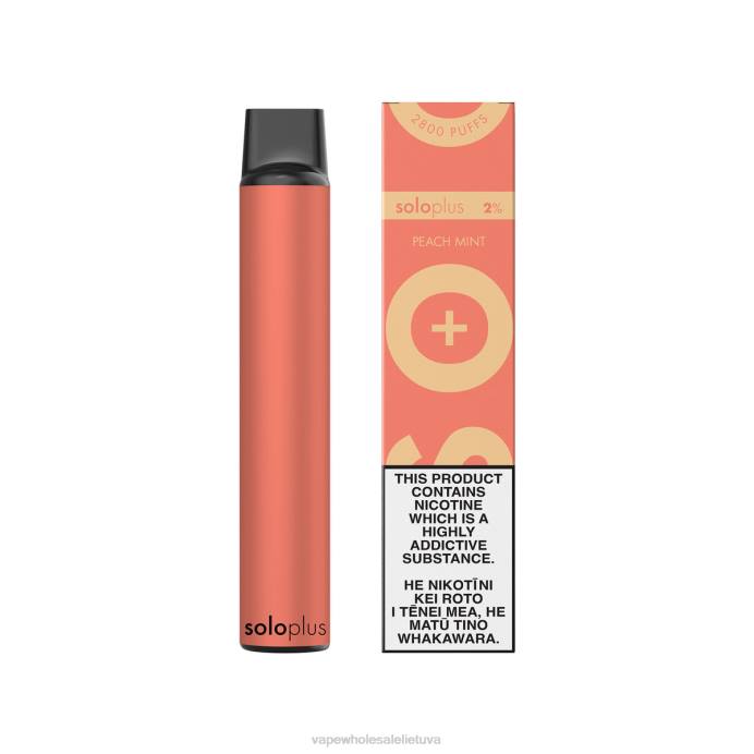 Vape Be Nikotino 8NF423 - Solo Plus vienkartiniai garai persikų mėtų