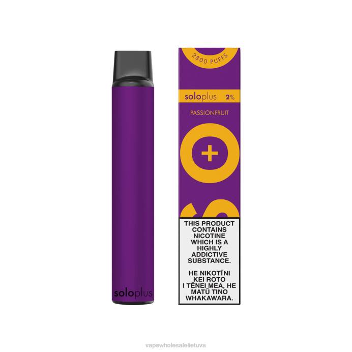 Vape Wholesale Lietuva 8NF429 - Solo Plus vienkartiniai garai pasifloros vaisius