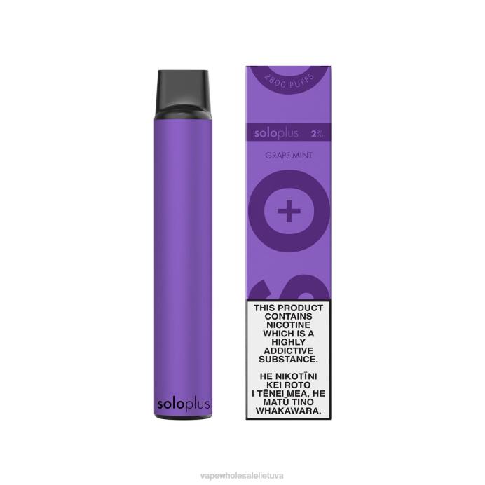 Vape Wholesale Supplier 8NF427 - Solo Plus vienkartiniai garai vynuogių mėtų