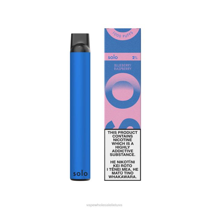 Vape Lietuva 8NF419 - Solo vienkartinė vape rojaus kolekcija mėlynių aviečių