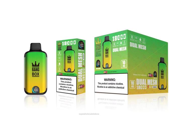 Bang Box 18000 išpūtimų 22TF89 - Vape Wholesale Lietuva mango persikų arbūzas