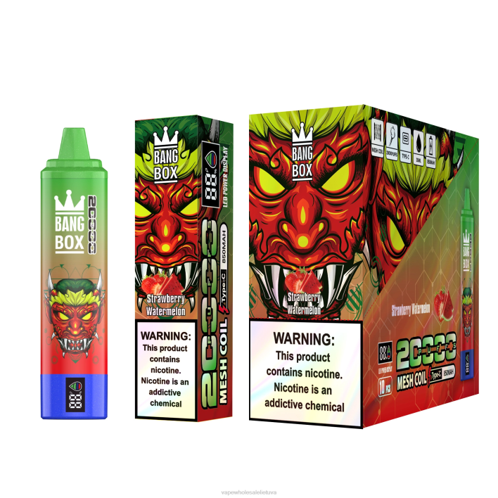 Bang Box 20 000 22TF52 - Vape Be Nikotino braškinis arbūzas
