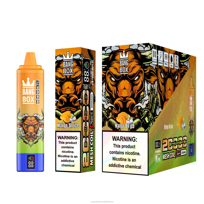 Bang Box 20 000 22TF54 - Vape Shop Vilnius mango ant ledo
