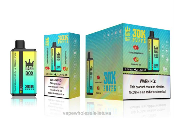 Bang Box 30 000 dvigubų skonių 22TF64 - Vape Shop Vilnius braškinis arbūzas ir braškinis kivi